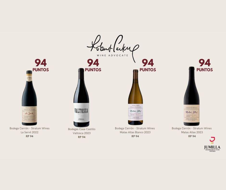 Imagen de los vinos mejores puntuados. (Vinos de Jumilla)