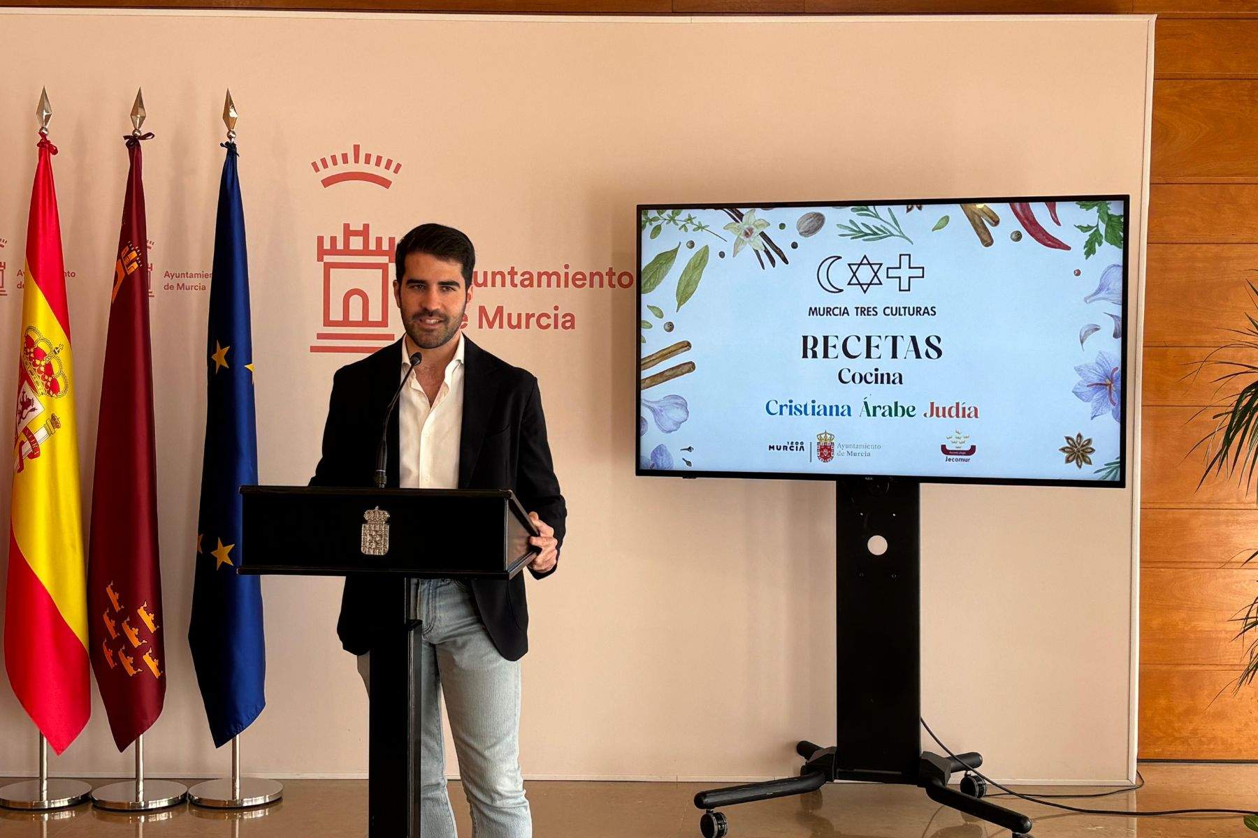 Intervención del concejal de Cultura e Identidad, Diego Avilés. (Ayuntamiento de Murcia)