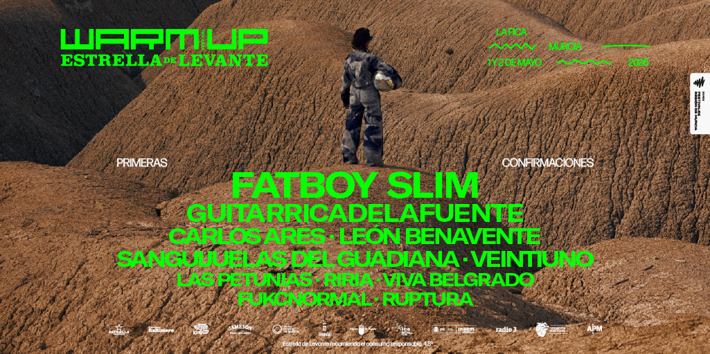 Cartel del festival con las confirmaciones hasta la fecha / WARM UP Estrella de Levante.