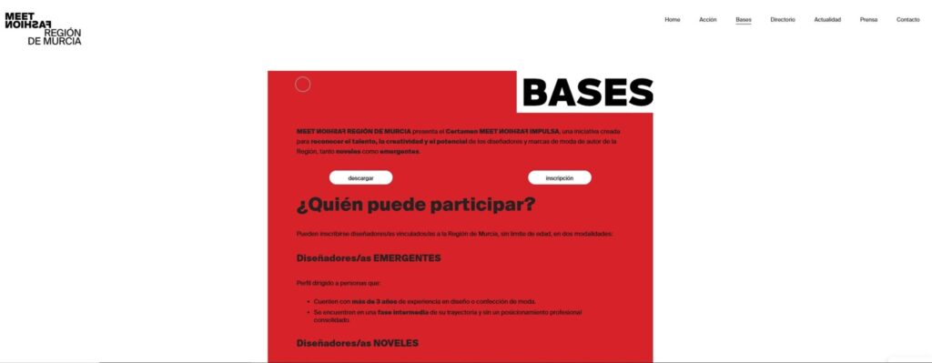 Imagen de las bases de 'Meet Fashion Impulsa' / CARM.