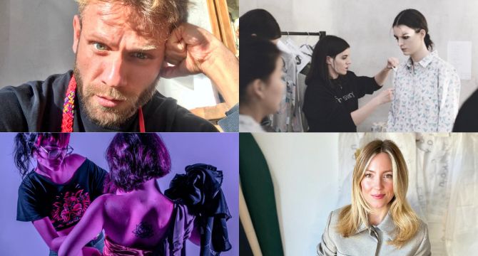 Imágenes de Mariano Moreno, ganador en la categoría ‘Diseñadores Emergentes’; de Ana Gabarrón, ‘Premio a la Mejor Colección’; Paula Jiménez, ‘Premio al Mejor Dossier de Presentación’; y Rosana Cerón, ‘Premio al Mejor Plan de Comunicación’ / CARM.