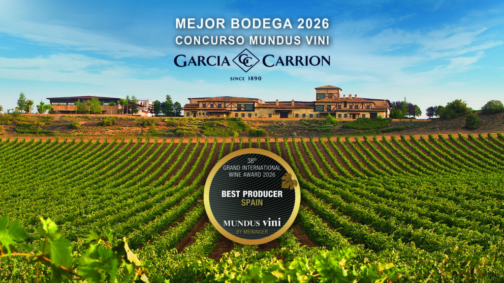 Infografía del reconocimiento como Mejor Bodega Española de García Carrión en Mundus Vini 2026 / García Carrión.