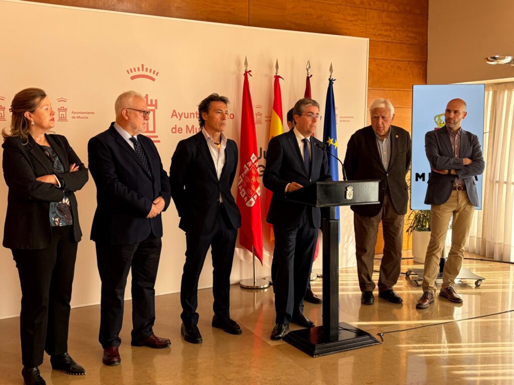 Imagen durante la presentación del balance / Ayuntamiento de Murcia.