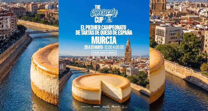 Cartel de The Cheesecake Cup en Murcia / Borsania.